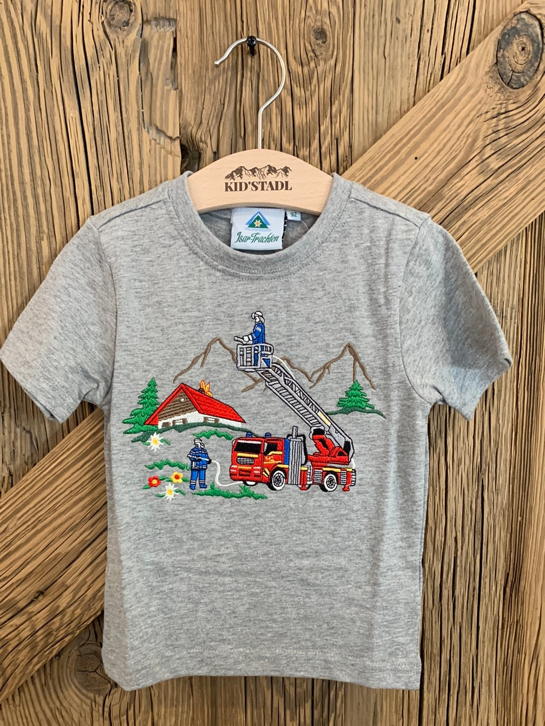 Kinder T-Shirt mit Feuerwehrmotiv